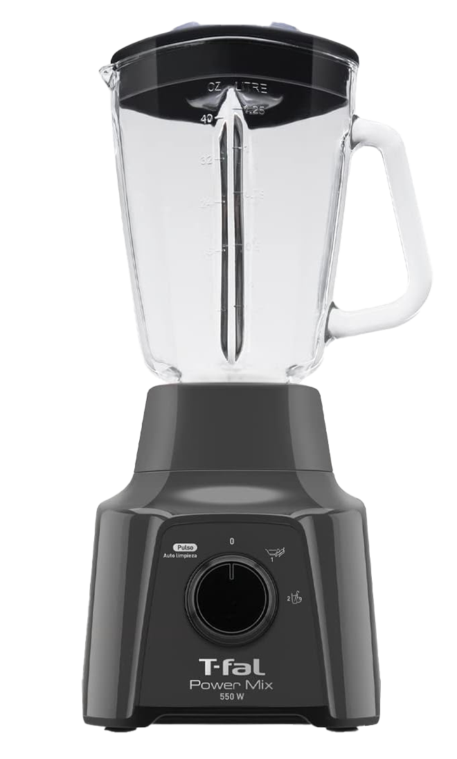 Foto 2 pulgar | Licuadora Optimix 2 Vel. V.vidrio 1.25l 550w Color Negro T-fal