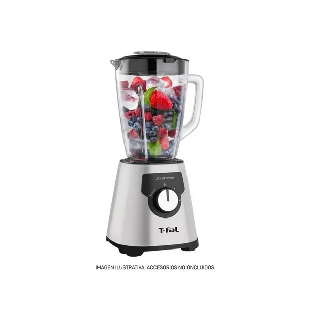 Foto 4 pulgar | Licuadora Ultraforce 2vel Vaso Vidrio, Acero Inox, 2.2 Litros, 550w T-fal