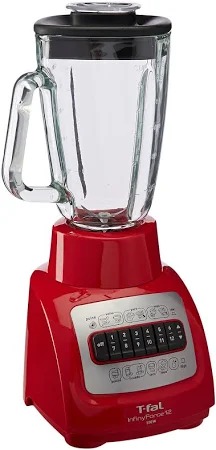 Foto 3 | Licuadora Infinyforce 10v Color  Roja, 1.25litros, Vaso Vidrio, 550w T-fal