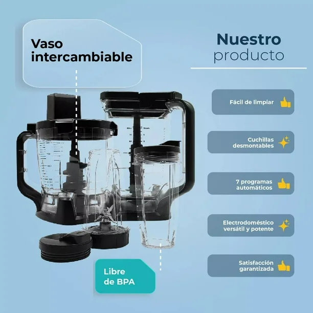 Foto 4 pulgar | Licuadora Y Procesadora Profesional Ninja 7 Programas Co905ks