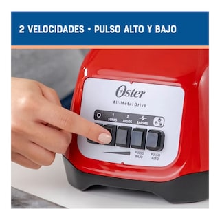 Foto 3 | Licuadora Vaso de Vidrio Oster Vel Kaliman Rojo Blstkag-rpb-013
