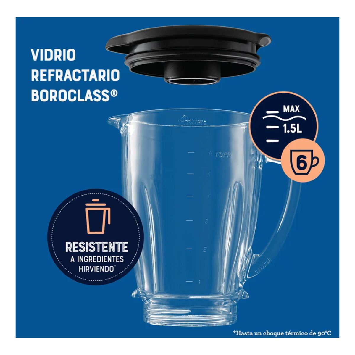 Foto 6 pulgar | Licuadora Vaso de Vidrio Oster Vel Kaliman Rojo Blstkag-rpb-013​