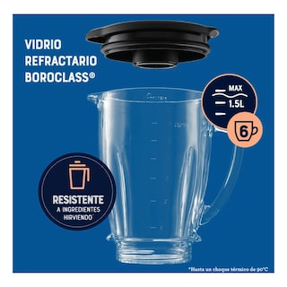 Foto 5 | Licuadora Vaso de Vidrio Oster Vel Kaliman Rojo Blstkag-rpb-013