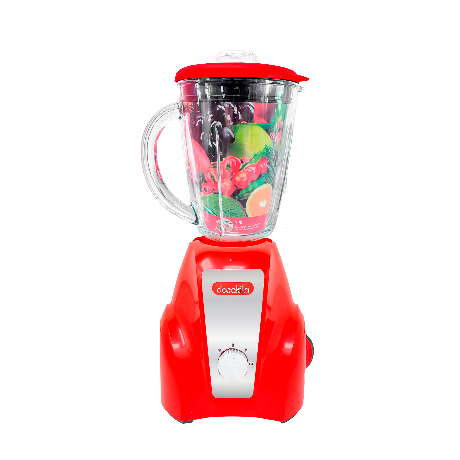 Foto 2 pulgar | Licuadora Inalambrica, 2 Velocidades, Vaso De Vidrio 1.5l, Roja, Incluye Bateria Y Cargador.