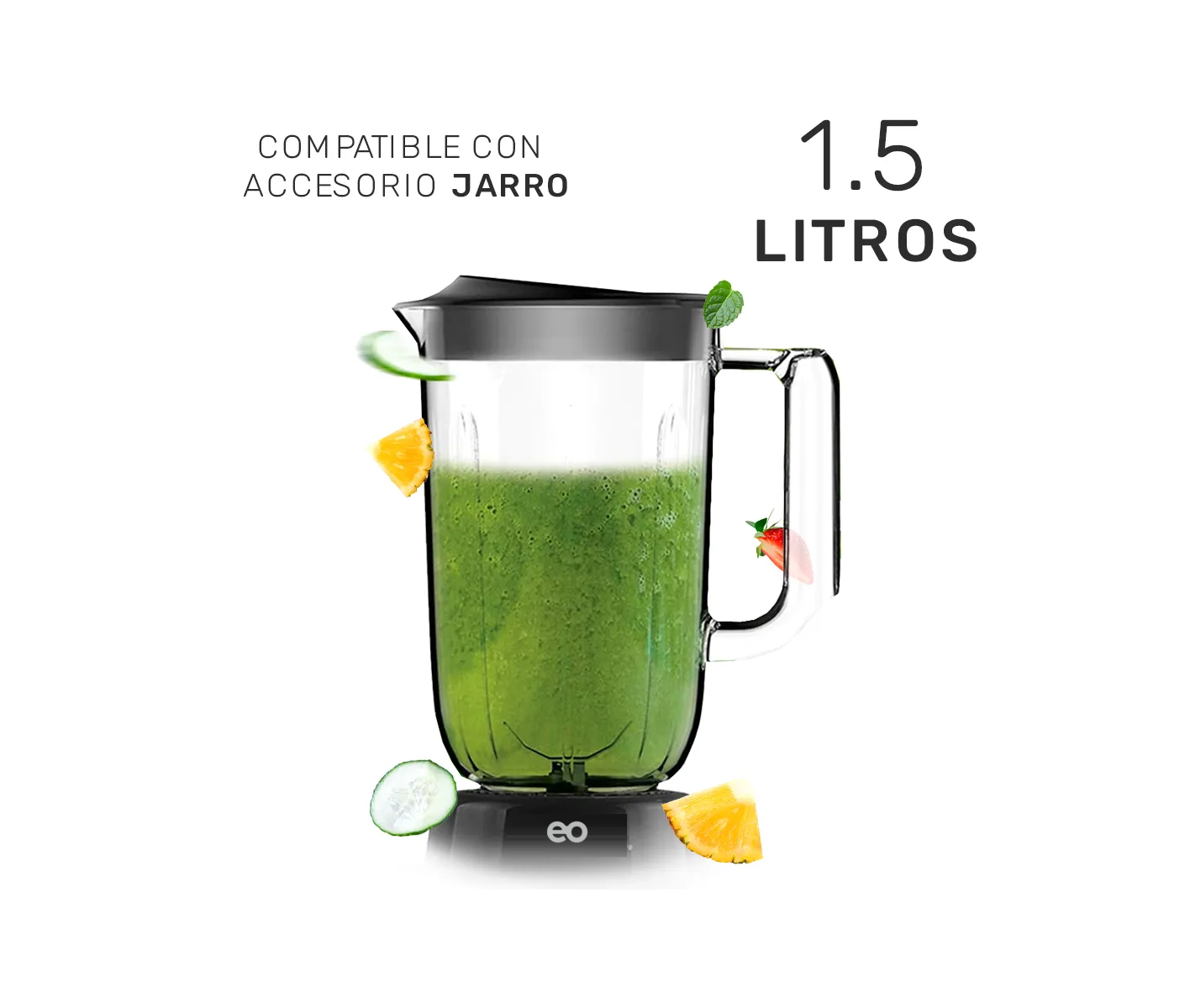 Foto 3 pulgar | Licuadora Vaso Plástico De 1.25 Litros 4 Velo   Eo Safe Imports Esi-20322 Negro