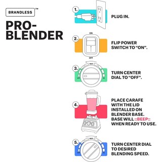 Foto 4 | Licuadora Profesional Brandless De 9 Velocidades Con Motor De 2 Hp Sin Bpa De 64 Onzas