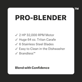 Foto 7 | Licuadora Profesional Brandless De 9 Velocidades Con Motor De 2 Hp Sin Bpa De 64 Onzas