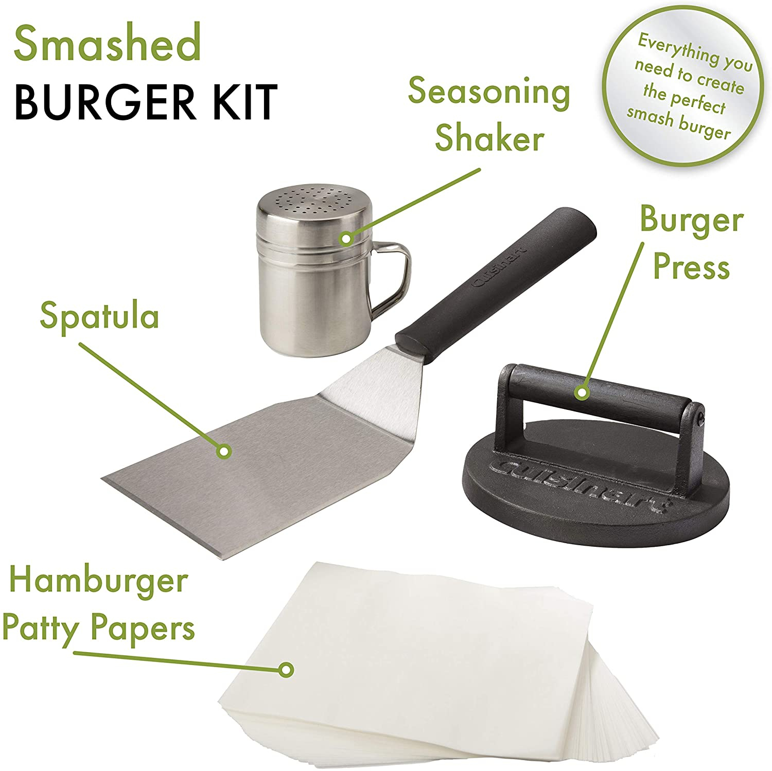 Foto 3 pulgar | Venta Internacional - Cuisinart Csbk-400, Kit De Hamburguesa Aplastada, Hierro Fundido