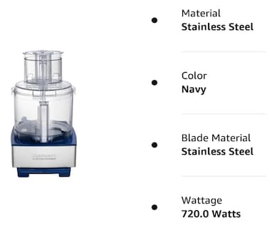 Foto 3 | Procesador De Alimentos Cuisinart Azul