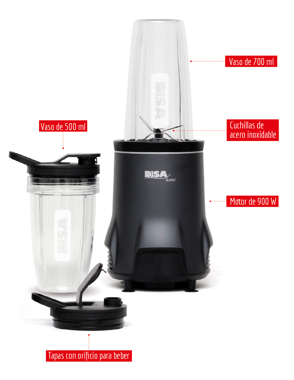 Foto 4 pulgar | Multiblender Pro Disa Home 900 W. 6 Piezas