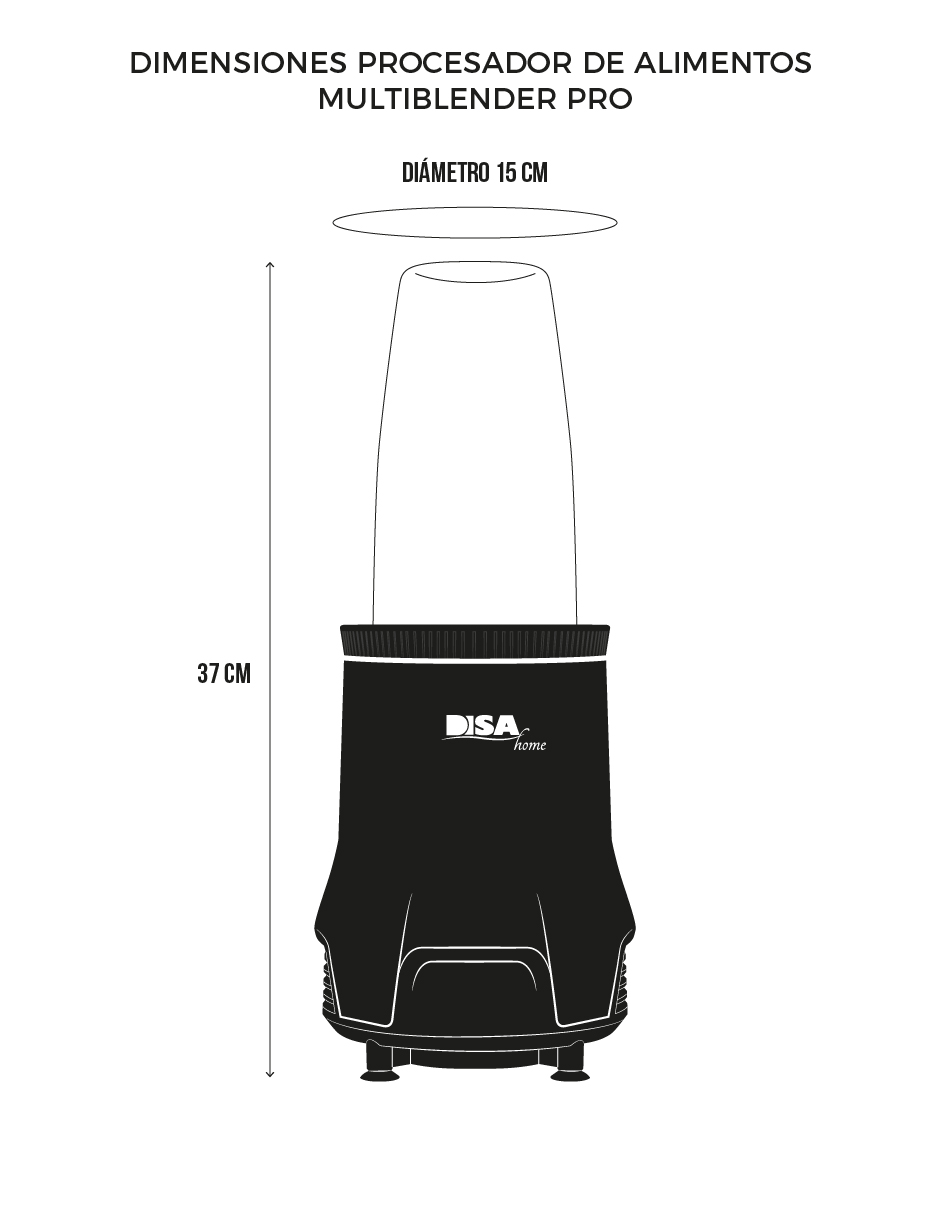 Foto 5 pulgar | Multiblender Pro Disa Home 900 W. 6 Piezas