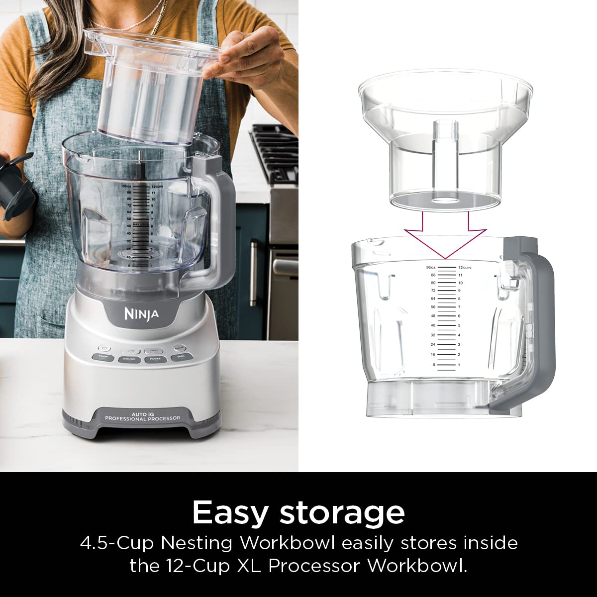 Foto 4 pulgar | Procesador De Alimentos Ninja Xskbwlnbwl Professional Xl 1.1l Gris - Venta Internacional.