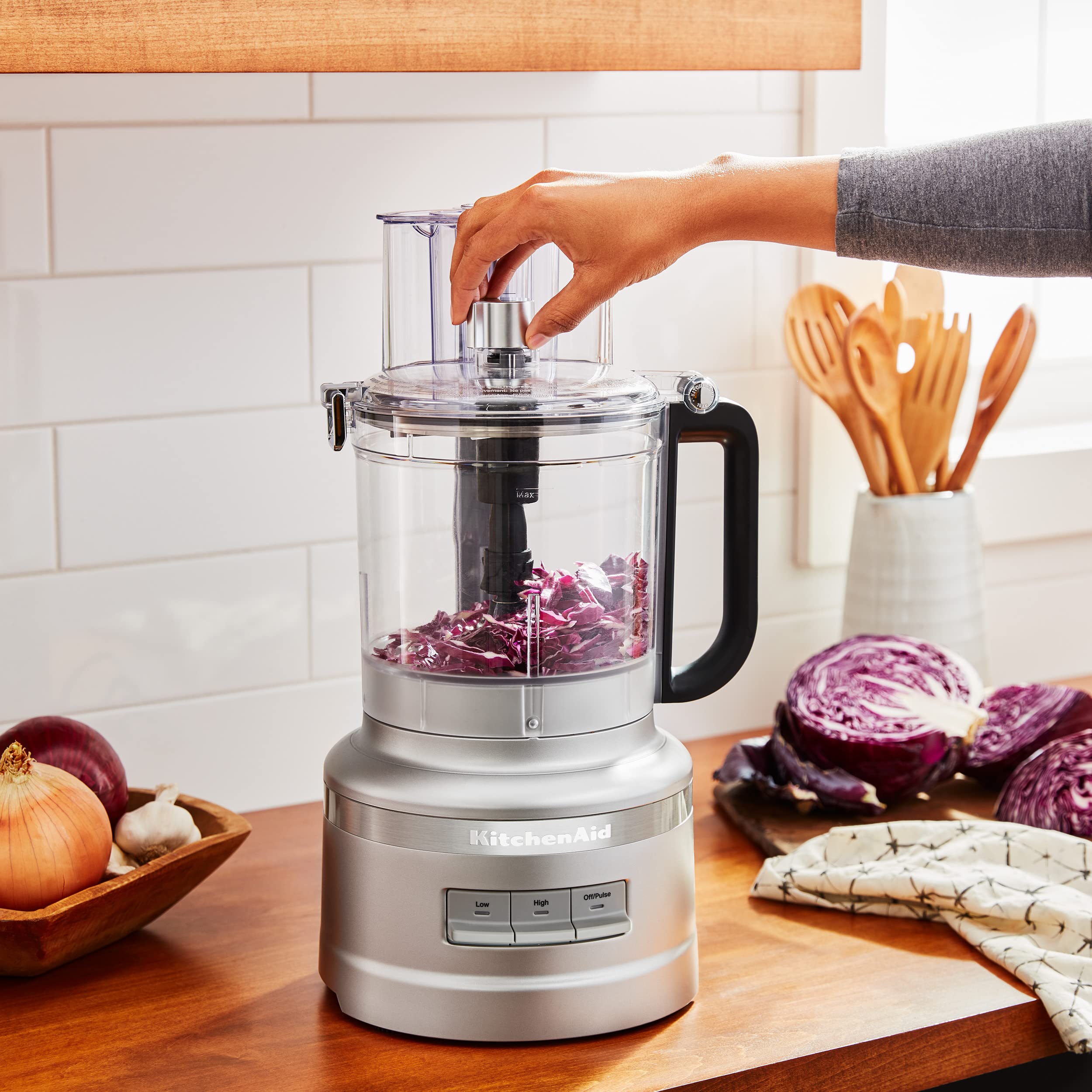 Foto 4 pulgar | Procesador De Alimentos Kitchenaid 13 Cup Contour Silver Kfp1317 - Venta Internacional.