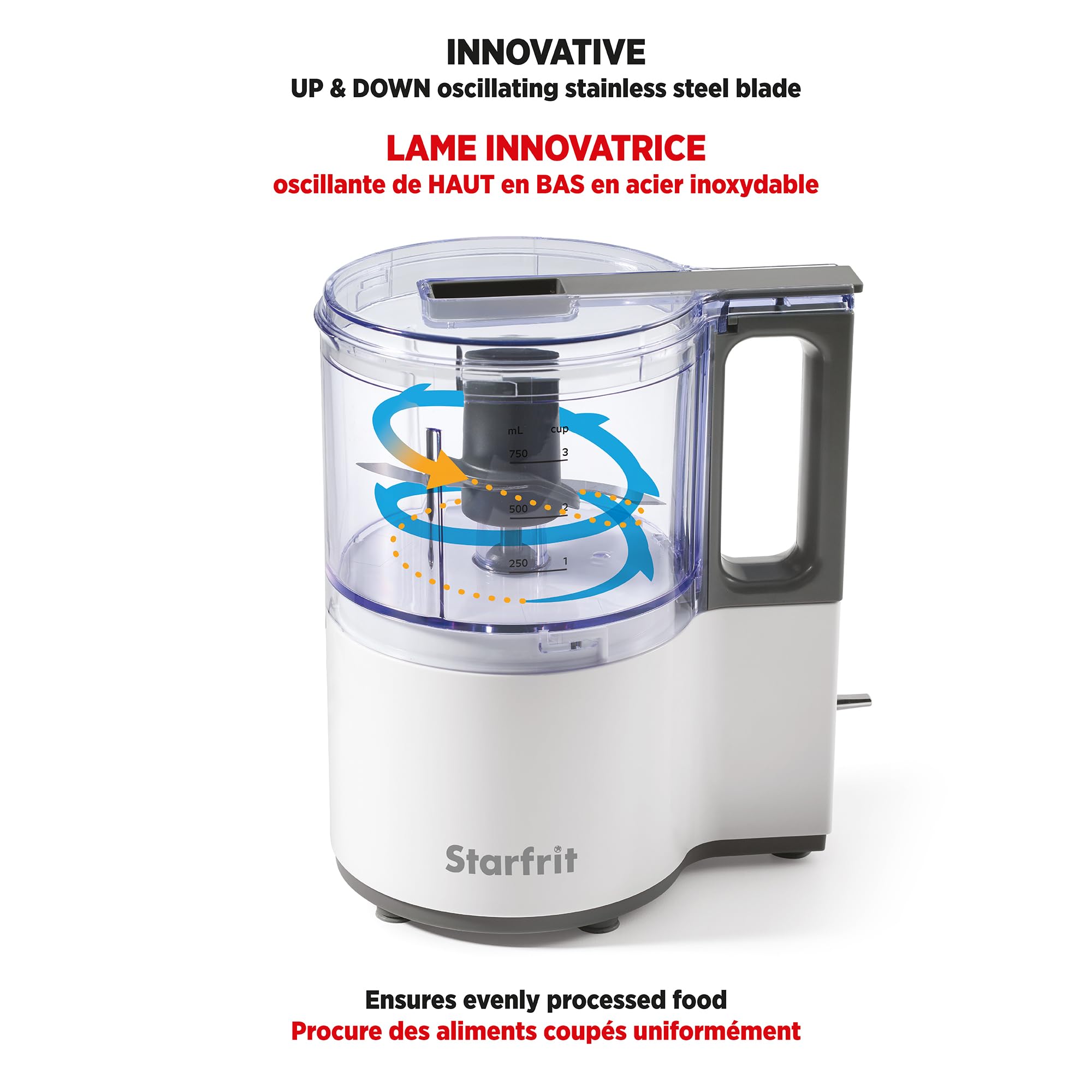 Foto 3 pulgar | Procesador de Alimentos Starfrit 4 Tazas y 3 Velocidades Blanco - Venta Internacional
