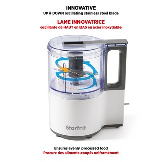 Foto 2 | Procesador de Alimentos Starfrit 4 Tazas y 3 Velocidades Blanco - Venta Internacional