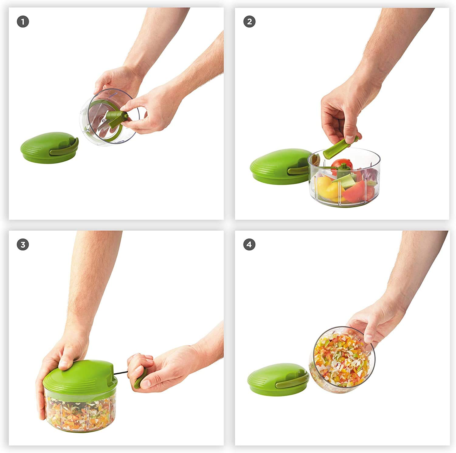 Foto 4 pulgar | Picadora De Verduras Kuhn Rikon Pull Chop 650 Ml Con 3 Años De Garantía - Venta Internacional.