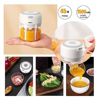 Foto 4 | Mezcladora De Alimentos Lab.g Electrica Usb Blanca Portatil