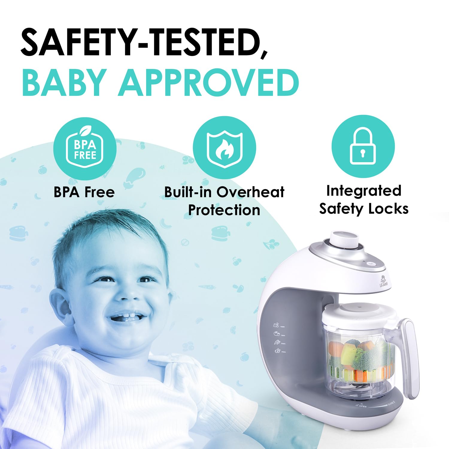 Foto 7 pulgar | Vaporizador y Batidora para Babe Food Maker Lil' Jumbl - Venta Internacional