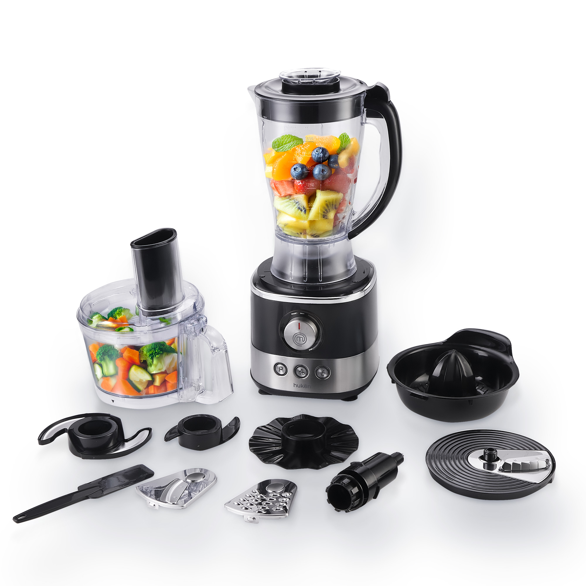 Foto 4 pulgar | Sistema De Cocina Chef-deluxe Masterchef By Hukën Mk-bsy-650 10+ Accesorios 650w