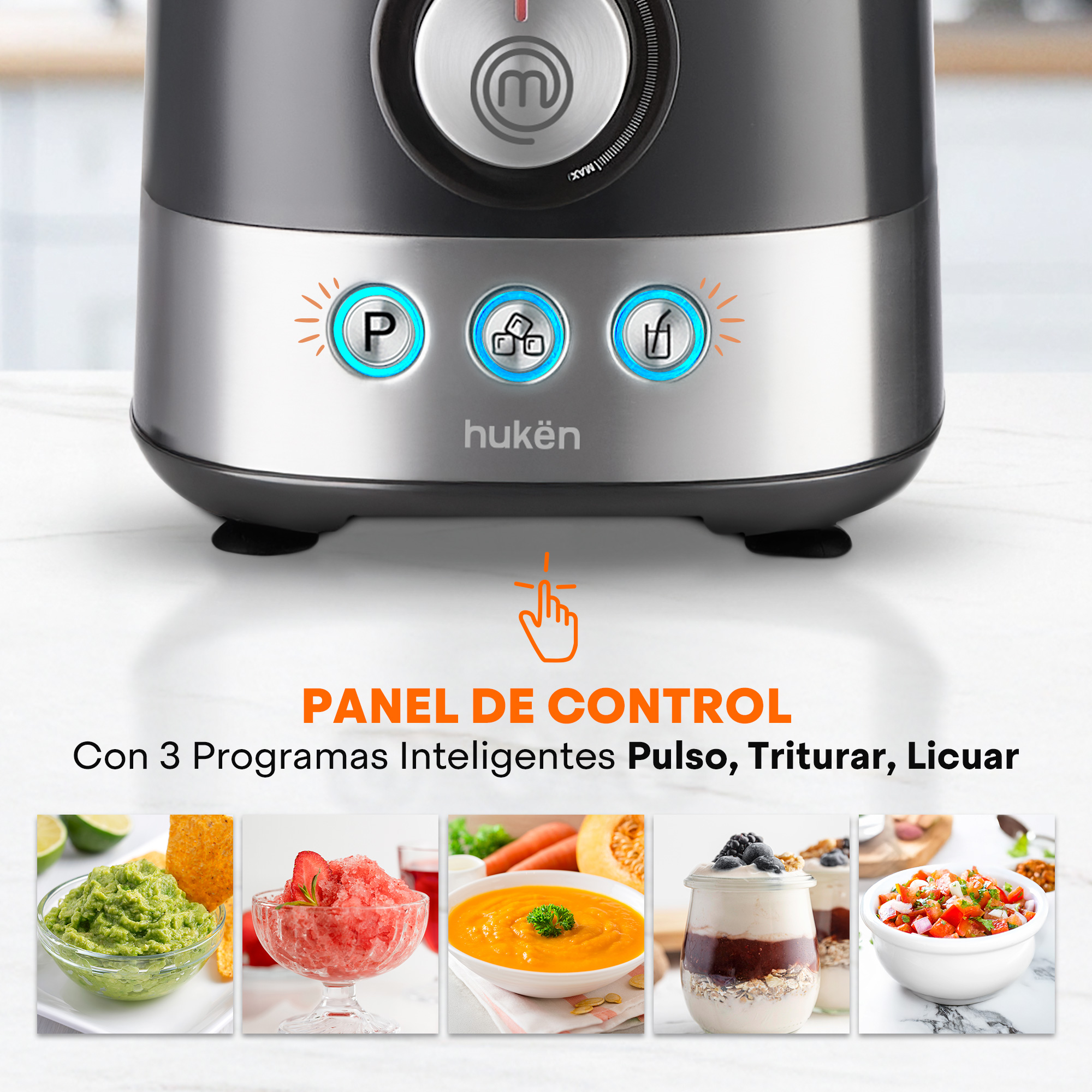 Foto 9 pulgar | Sistema De Cocina Chef-deluxe Masterchef By Hukën Mk-bsy-650 10+ Accesorios 650w
