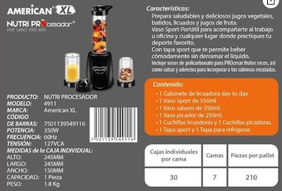 Foto 3 | Nutri Procesador American 4911