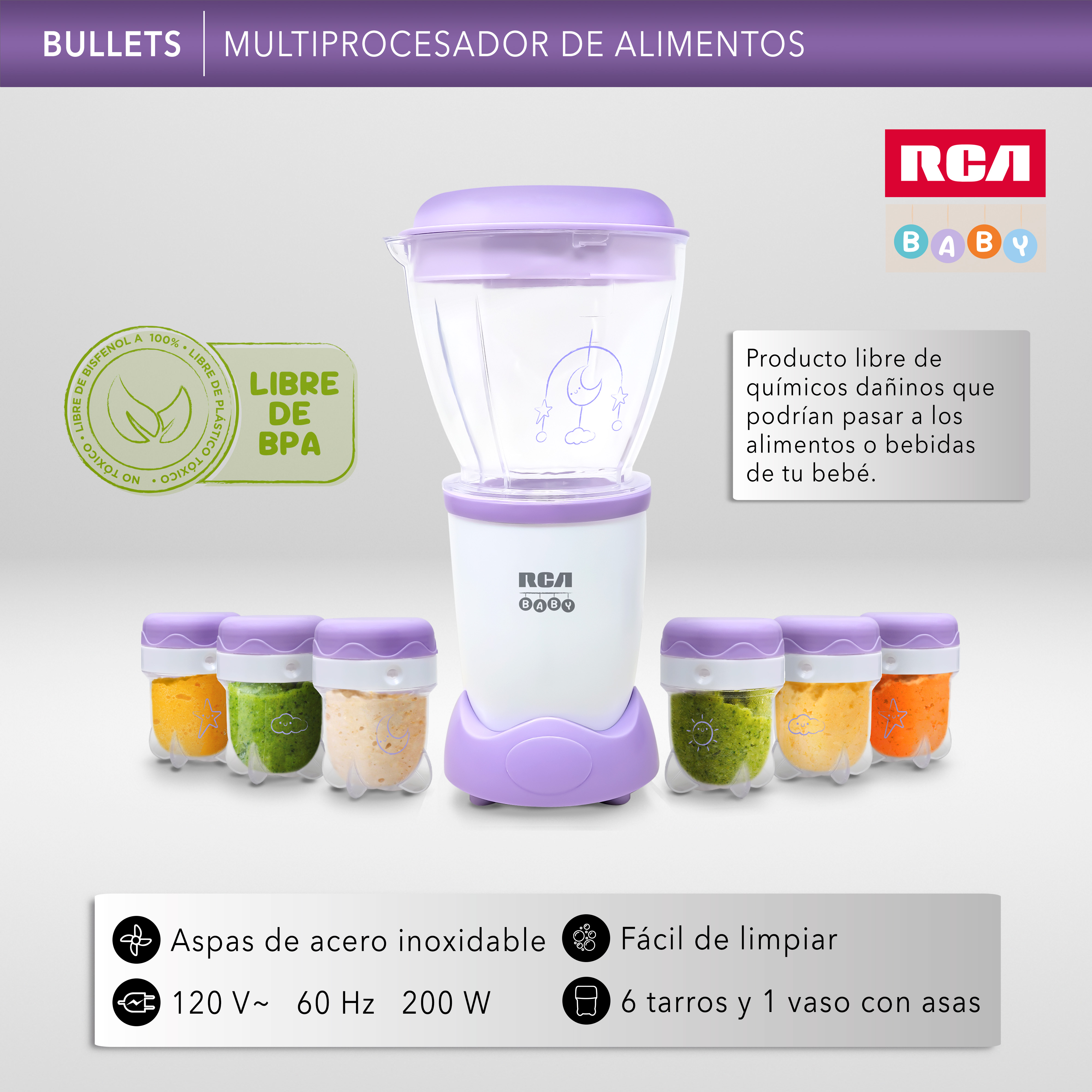 Foto 4 pulgar | Procesador de Alimentos Rca Rc-nbb