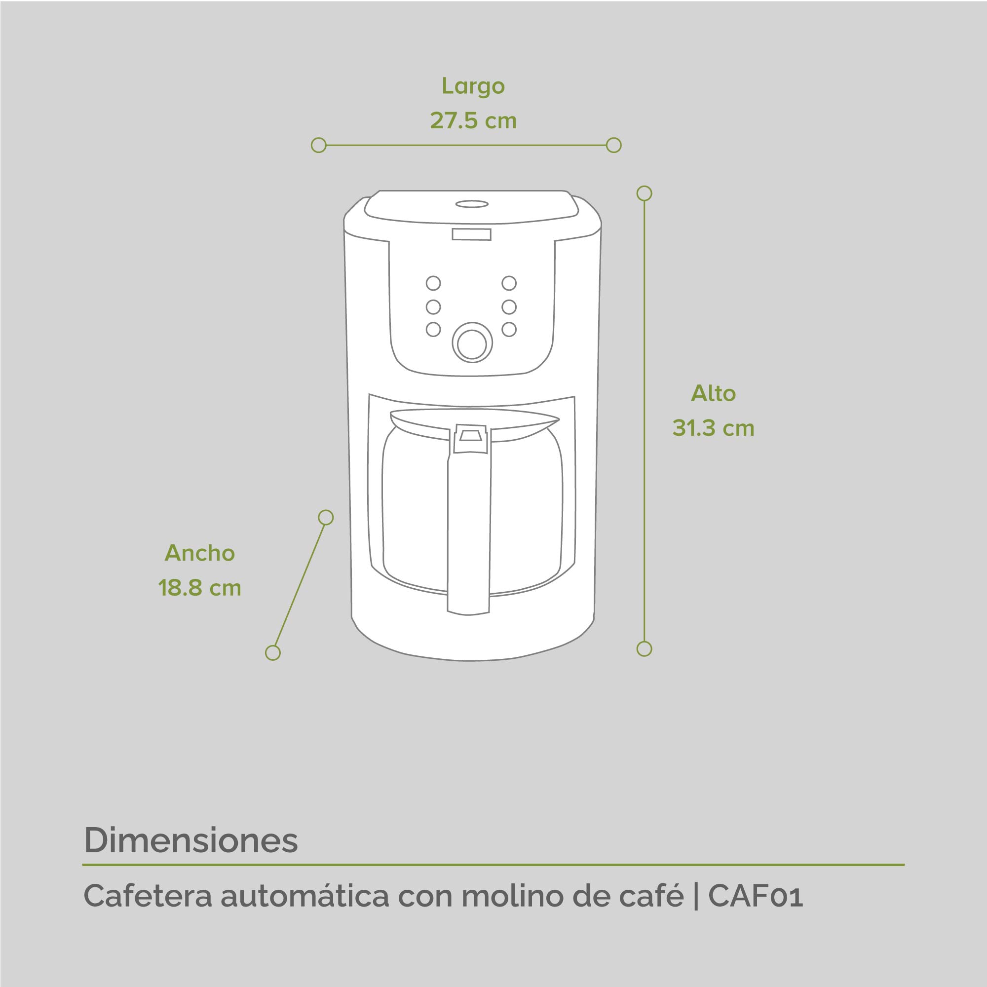 Foto 4 pulgar | Cafetera Automática Avera Caf01 con Molino Integrado de Café  - color Plateado