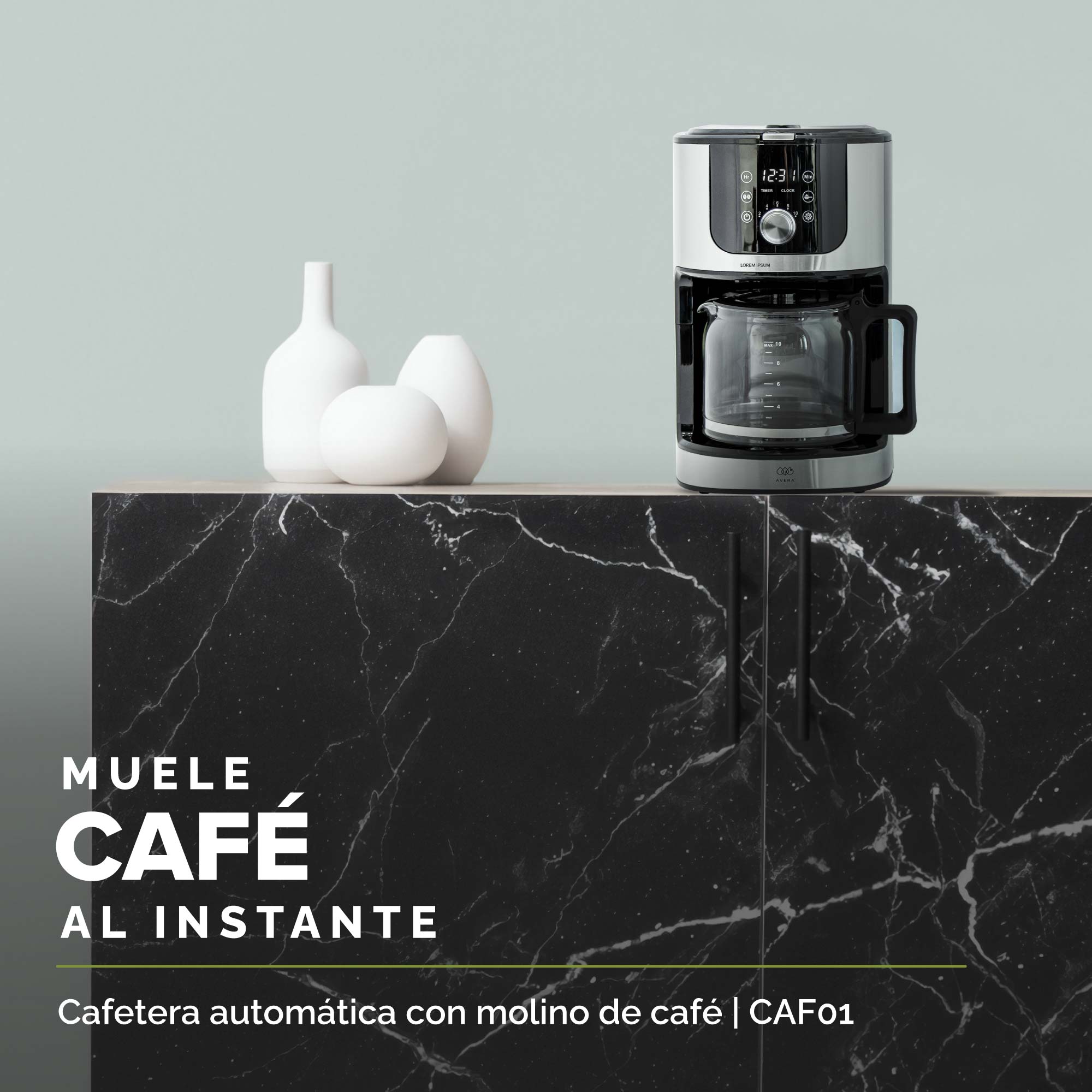 Foto 5 | Cafetera Automática Avera Caf01 con Molino Integrado de Café  - color Plateado