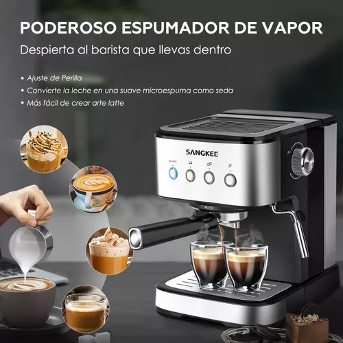 Foto 4 | Cafetera de Espresso y Capuchino Sangkee CAF-021-1623 color Negro con Espumador