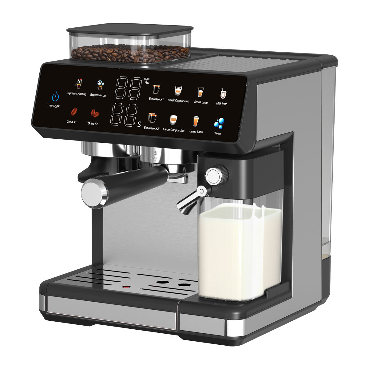 Foto 5 pulgar | Cafetera Semiautomática Con Molino 1350 W Bogner