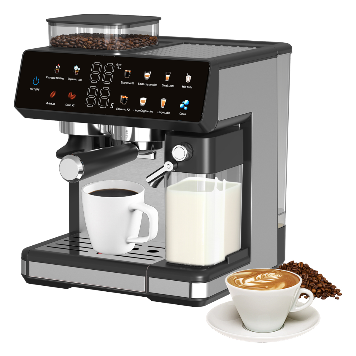 Foto 7 | Cafetera Semiautomática Con Molino 1350 W Bogner