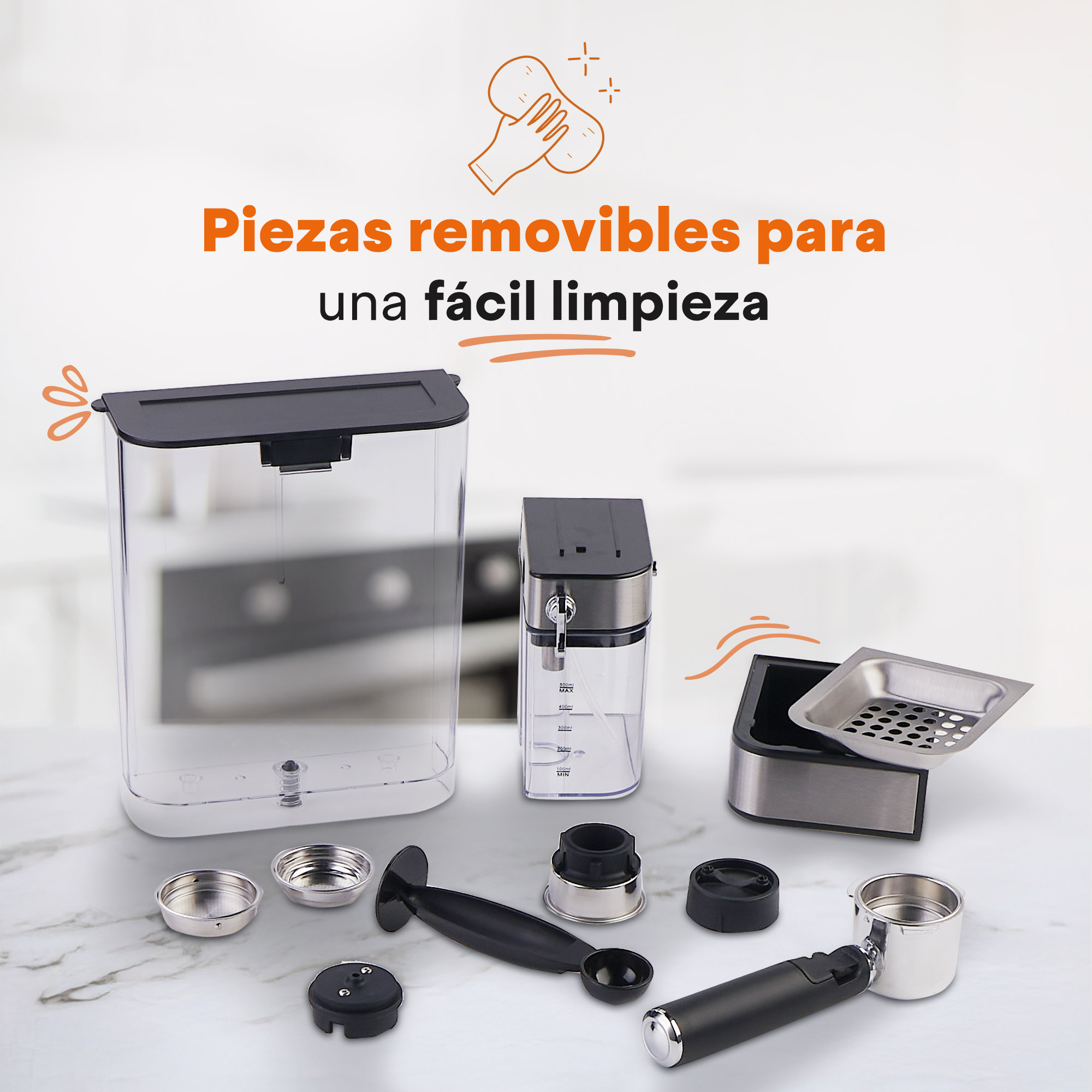 Foto 7 pulgar | Máquina Automática Barista+ Masterchef By Hukën Mk-ecm-mt Acero 15 Bares