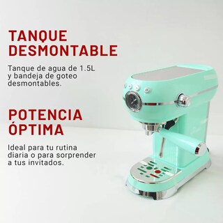 Foto 3 | Cafetera Eléctrica Retro Espresso y Capuchino 1.5l 600w Verde