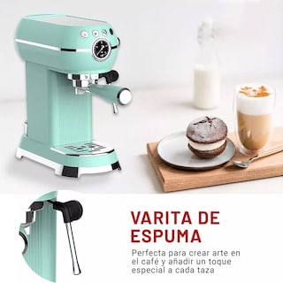 Foto 4 | Cafetera Eléctrica Retro Espresso y Capuchino 1.5l 600w Verde