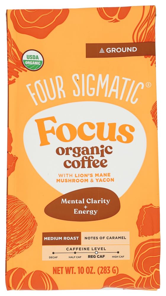 Foto 2 pulgar | Café Four Sigmatic Organic Focus, Tostado Medio, 300 Ml - Venta Internacional.