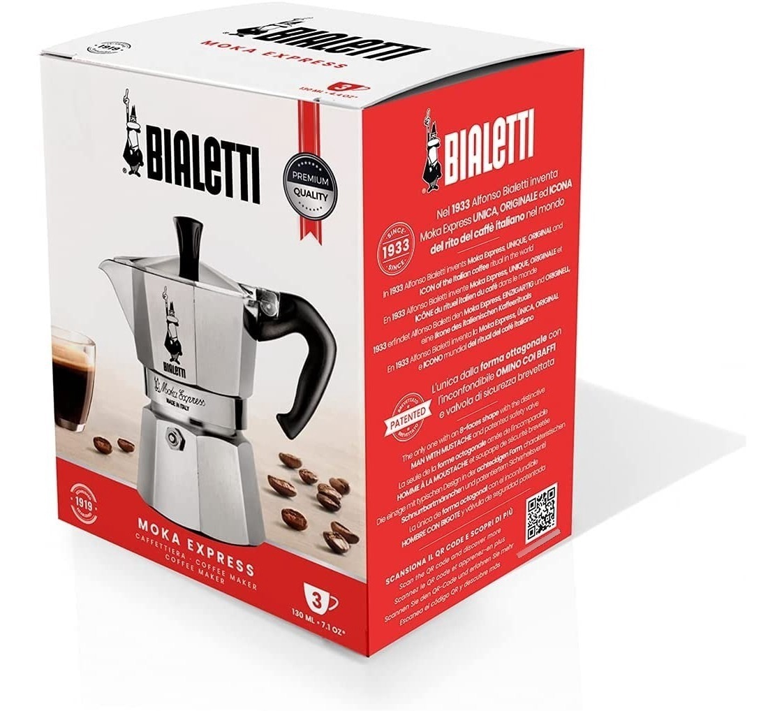 Bialetti   Moka Express Cafetera 6 Tazas Aluminio Made Italy