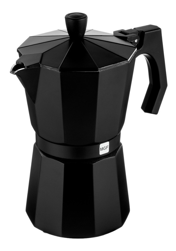 Cafetera Aluminio  12 Tz Negra Italiana Magefesa