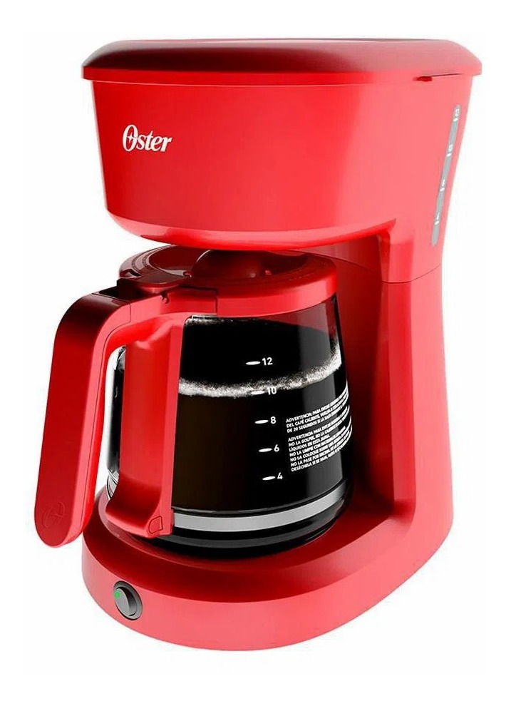 Cafetera 12 Tazas Filtro Permanente Roja Oster Bvstdcs12r