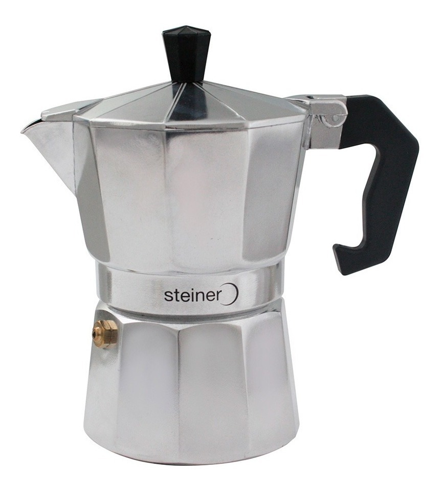 Cafetera Steiner Para Espresso Aluminio 12cm 3 Tazas