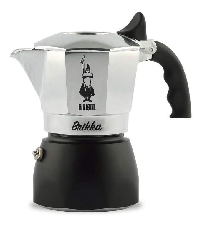 Cafetera Italiana Bialetti Nueva Brikka 2 Tazas