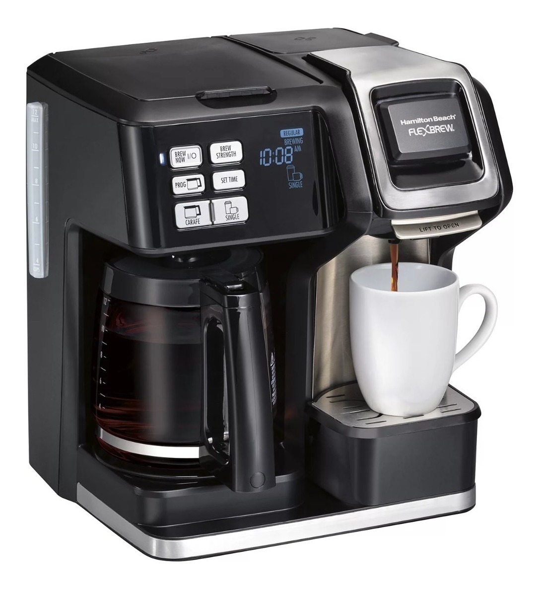 Cafetera Hamilton Beach Flexbre 2 Vias Jarra Y Taza