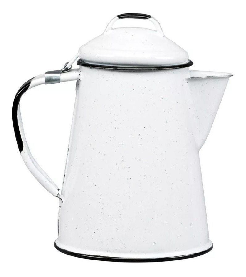 Cafetera Jarra Tetera Peltre Blanco Rustik Cinsa 3/4 600 Ml.