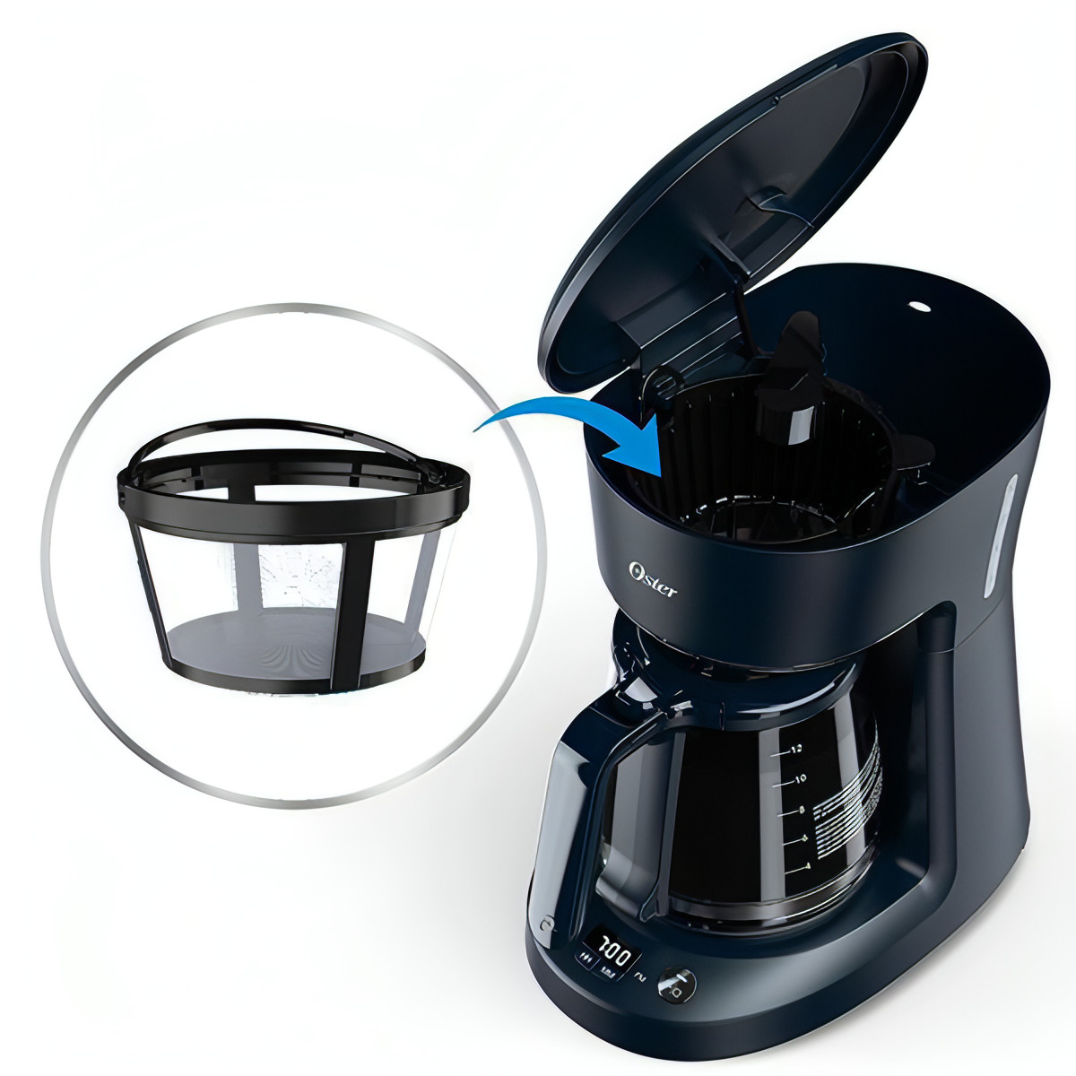 Foto 4 pulgar | Cafetera Oster Bvstdcp12b color Negro 12 Tazas