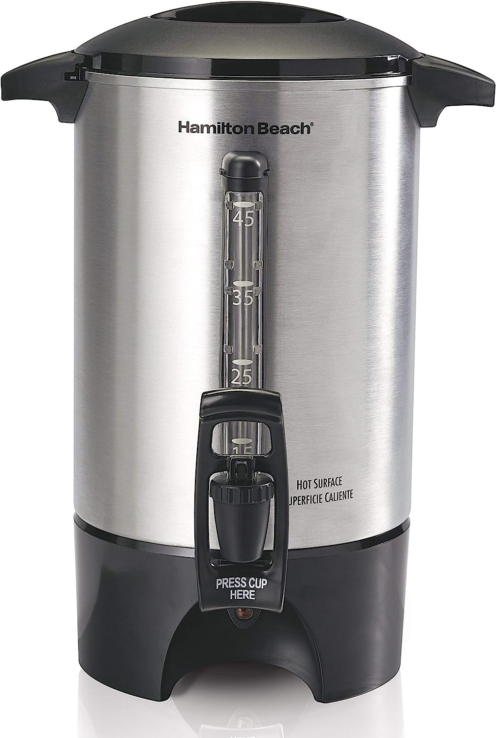 Cafetera Hamilton Beach para 45 Tazas con Nivel de Agua