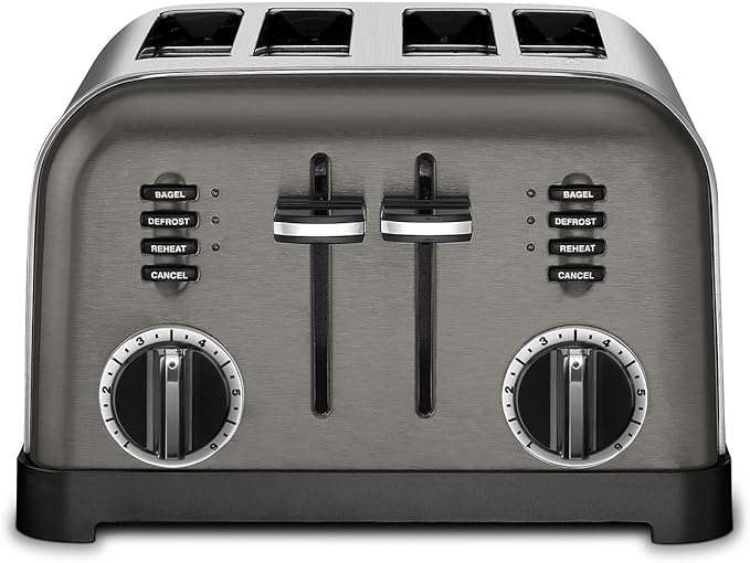 Foto 3 | Cuisinart Cpt-180bks Classic 4-slice Toster, Negro/acero Inoxidable Y Dcc-1200 12 Taza Cafetera Central Maker Ca