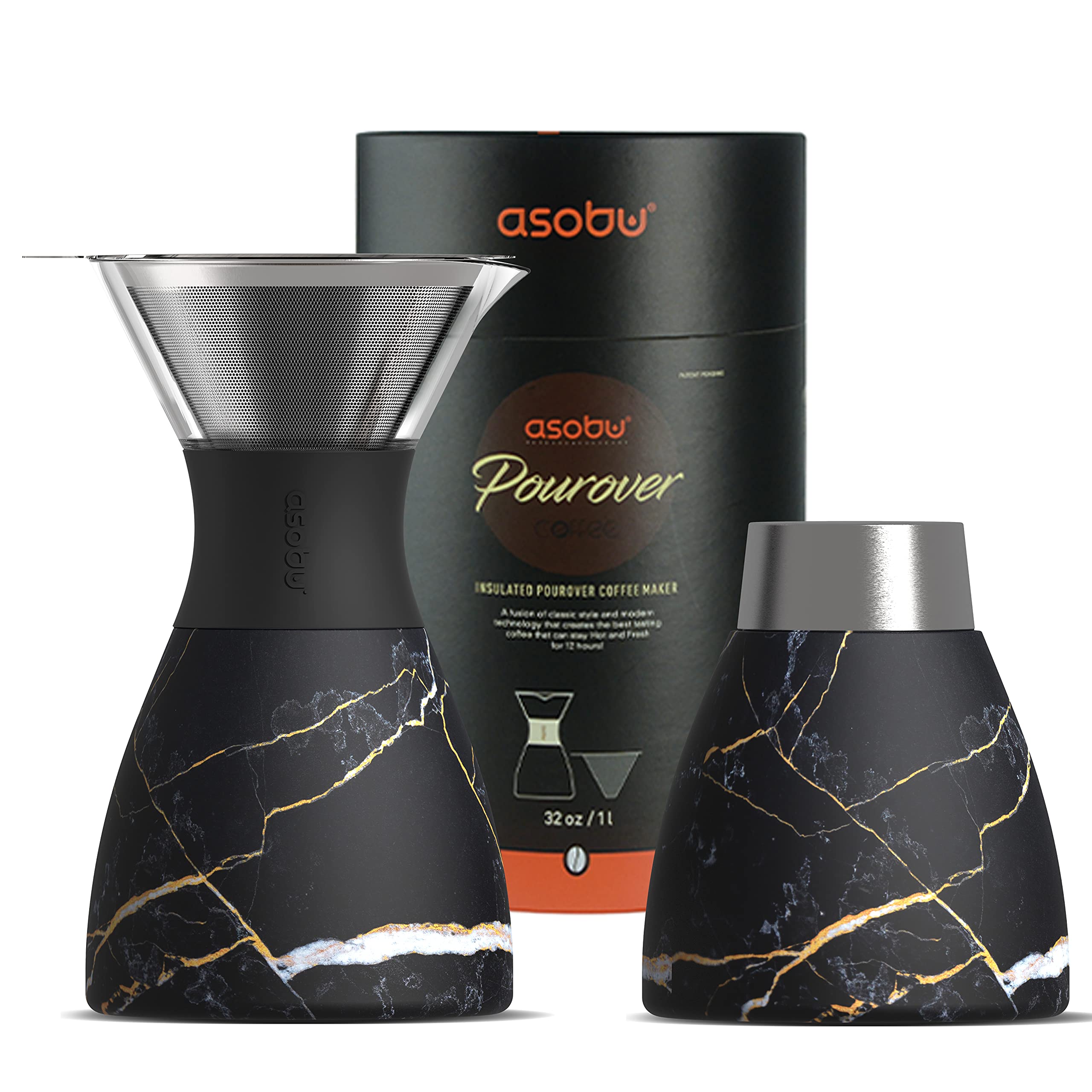 Foto 1 | Cafetera Pour Over Asobu Con Aislamiento De 960 Ml, Acero Inoxidable - Venta Internacional.