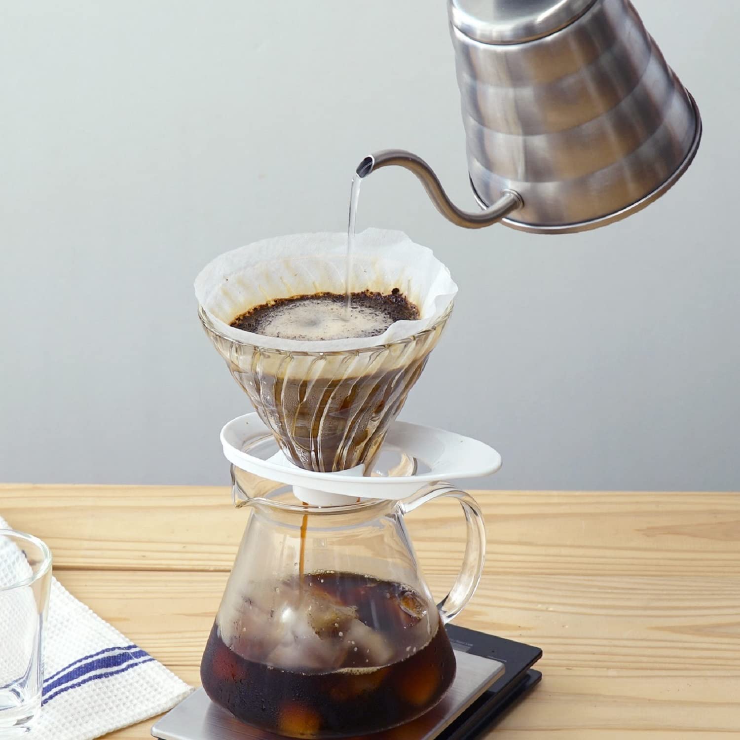 Foto 5 | Gotero De Café Hario V60 Vdgr-02-w De Vidrio Resistente Al Calor - Venta Internacional.