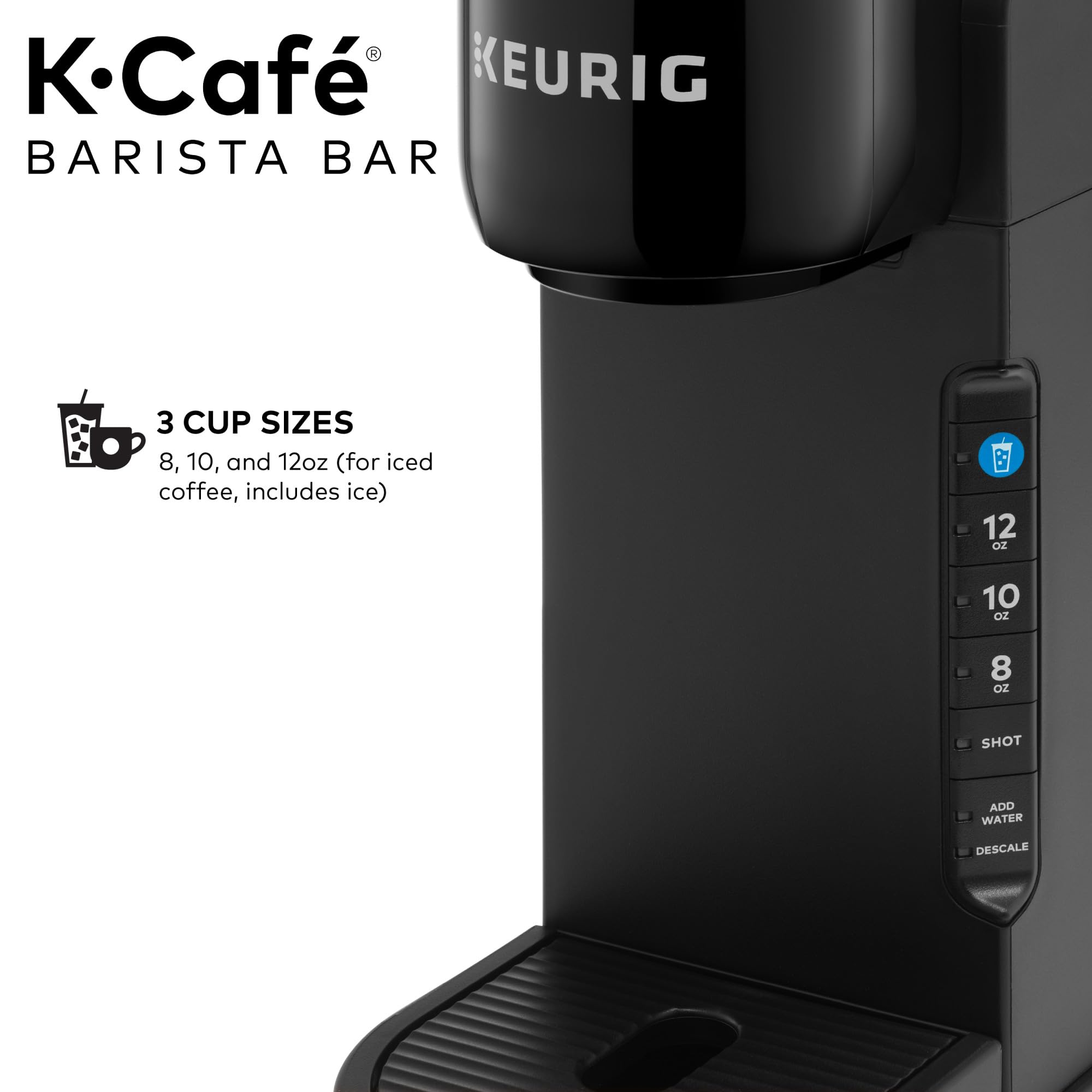 Foto 5 pulgar | Cafetera Keurig K-café Barista Bar Con Espumador Negro De 1,2 L - Venta Internacional.