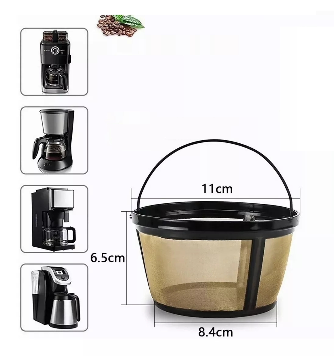 Foto 3 | Filtro de Canasta para Cafetera de 10 A 12 Tazas