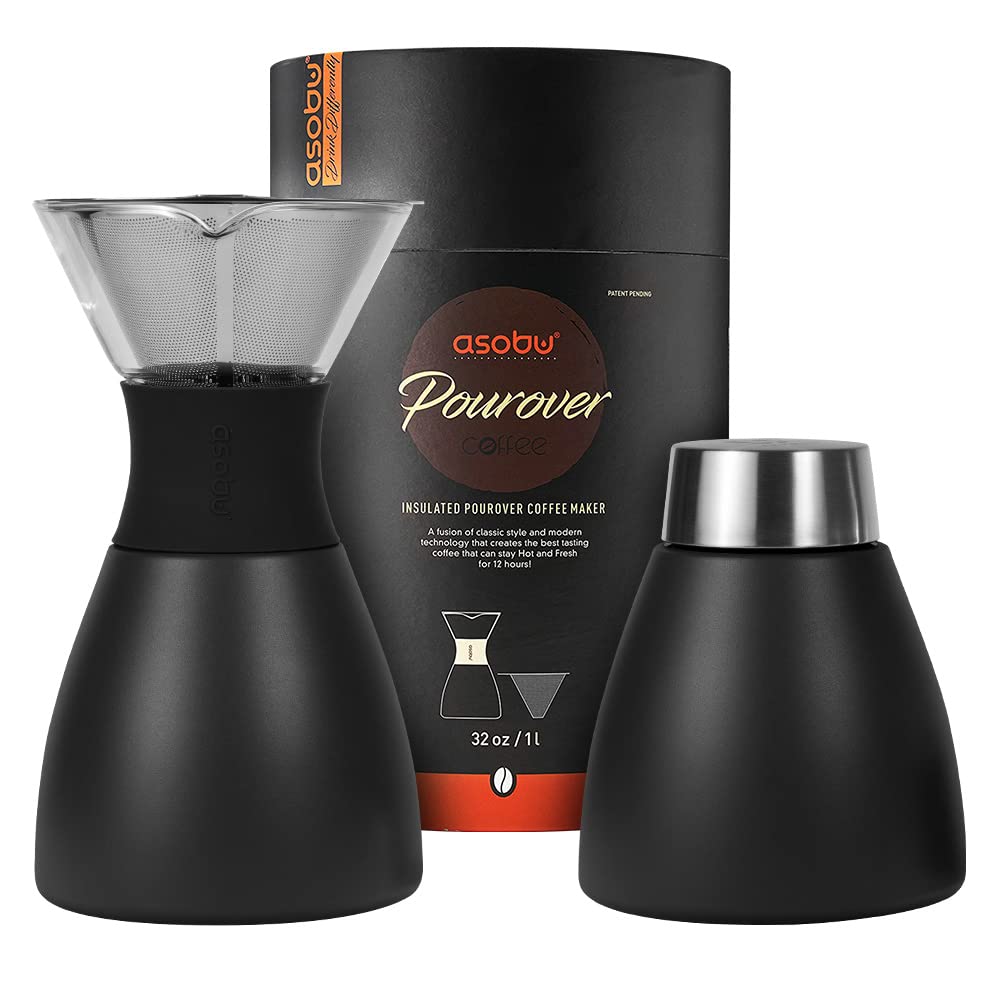 Cafetera Asobu, Aislante, Para Verter Más De 32 Onzas, De Acero Inoxidable - Venta Internacional.